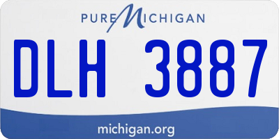MI license plate DLH3887