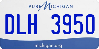 MI license plate DLH3950
