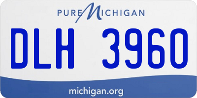 MI license plate DLH3960