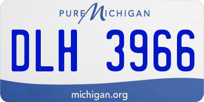 MI license plate DLH3966