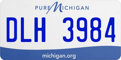 MI license plate DLH3984
