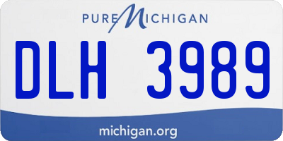 MI license plate DLH3989