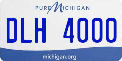MI license plate DLH4000
