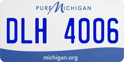 MI license plate DLH4006