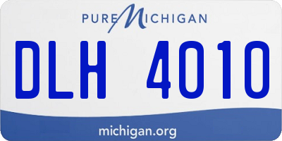 MI license plate DLH4010