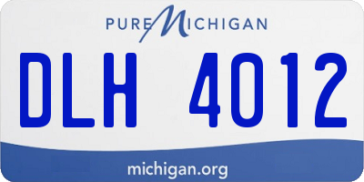 MI license plate DLH4012