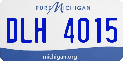 MI license plate DLH4015