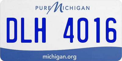 MI license plate DLH4016