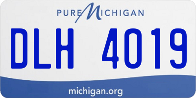 MI license plate DLH4019