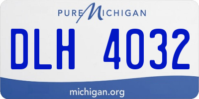 MI license plate DLH4032