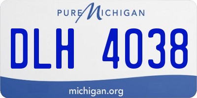 MI license plate DLH4038
