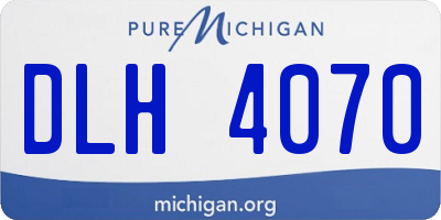 MI license plate DLH4070