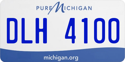 MI license plate DLH4100