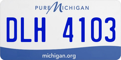 MI license plate DLH4103