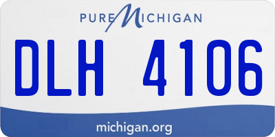 MI license plate DLH4106