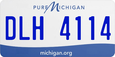 MI license plate DLH4114