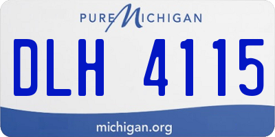 MI license plate DLH4115