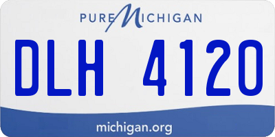 MI license plate DLH4120
