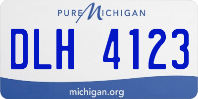 MI license plate DLH4123
