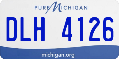 MI license plate DLH4126