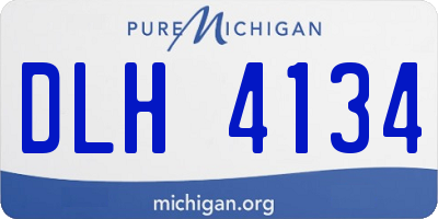 MI license plate DLH4134