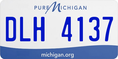 MI license plate DLH4137