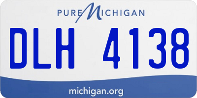 MI license plate DLH4138