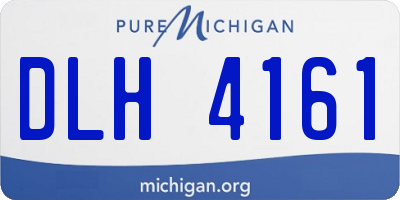 MI license plate DLH4161