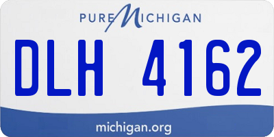 MI license plate DLH4162