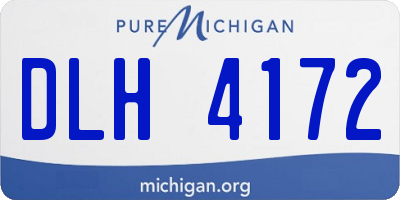 MI license plate DLH4172