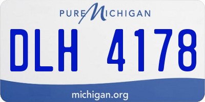 MI license plate DLH4178