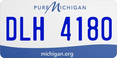 MI license plate DLH4180