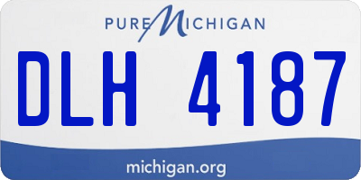MI license plate DLH4187