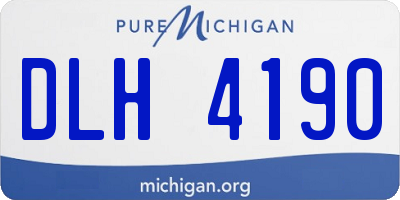 MI license plate DLH4190