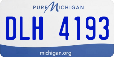 MI license plate DLH4193