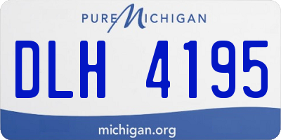 MI license plate DLH4195
