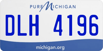 MI license plate DLH4196