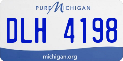 MI license plate DLH4198