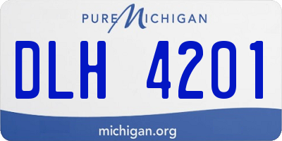 MI license plate DLH4201