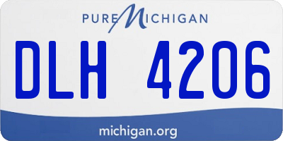 MI license plate DLH4206