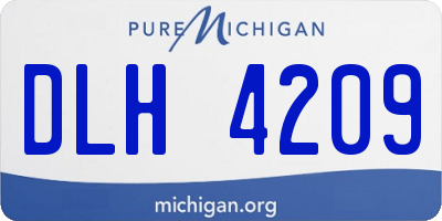MI license plate DLH4209