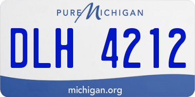 MI license plate DLH4212