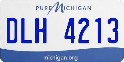 MI license plate DLH4213