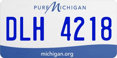 MI license plate DLH4218