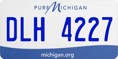 MI license plate DLH4227