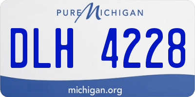 MI license plate DLH4228