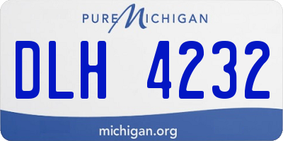 MI license plate DLH4232