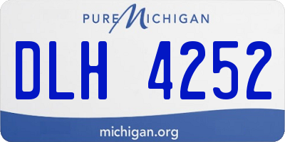 MI license plate DLH4252