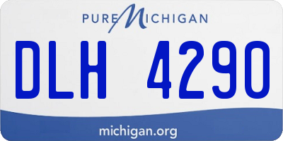 MI license plate DLH4290