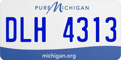 MI license plate DLH4313
